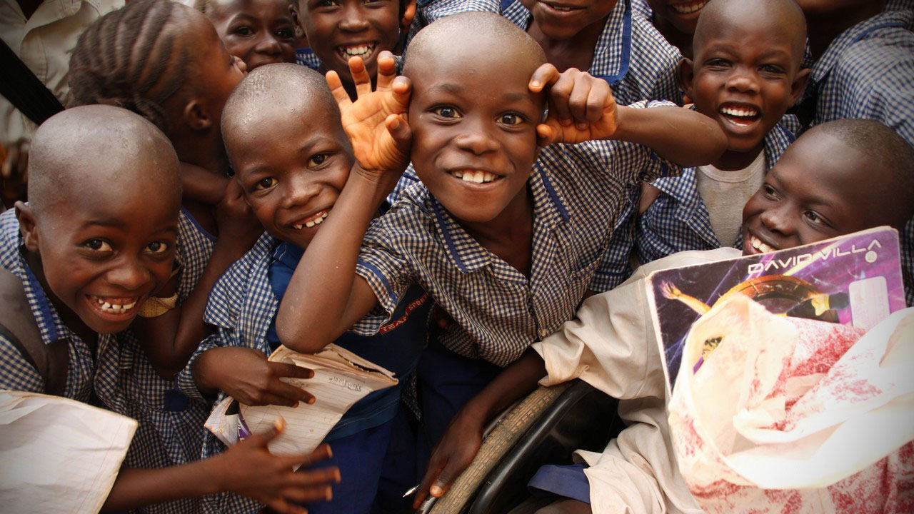 Sierra Leoneese kinderen die zich amuseren