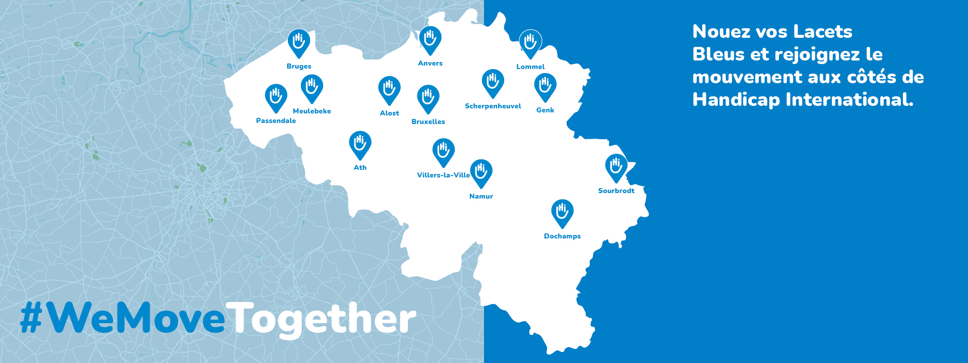 Carte de Belgique avec les 14 promenades Carte de Belgique avec les 14 promenades