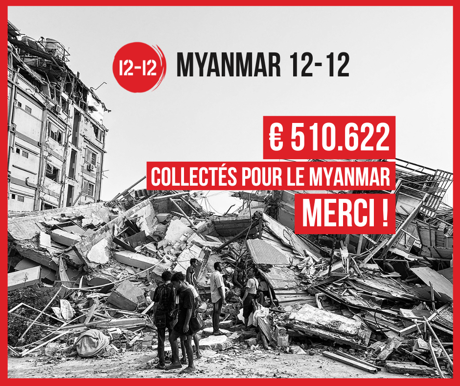 Les Belges ont été solidaires avec les victimes du séisme au Myanmar