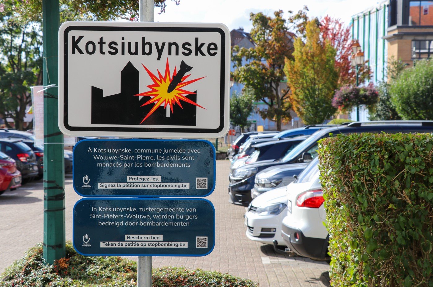 Des panneaux "Kotsiubynske" font leur apparition à Woluwe-Saint-Pierre