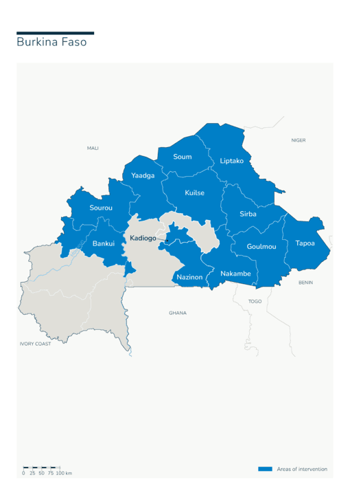 Kaart Burkina Faso