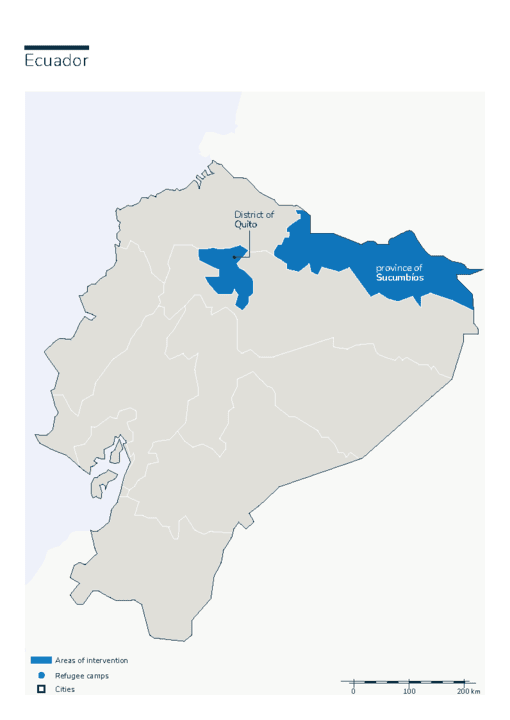 Activiteiten van Handicap International in Ecuador