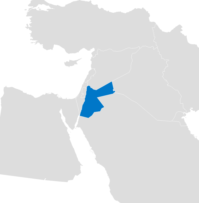 Carte de la Jordanie