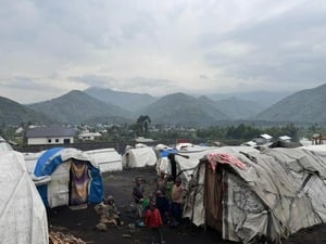 Camp de déplacés internes de Zaina, Sake, Nord-Kivu. 