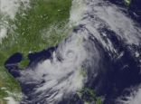Satellietbeeld van cycloon