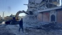 Destruction à Jenderes dans le Nord-Ouest de la Syrie